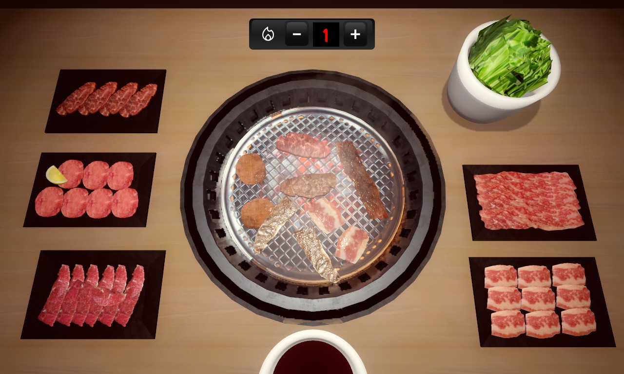 形式やカロリーにとらわれず幸福に肉を焼く 焼肉シミュレーター Wgex ワールドゲームエクスプレス